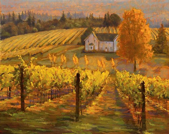 光感特别强的油画风景作品,厚重浓艳的油画风景很浪漫很美