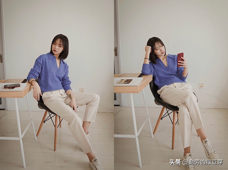 斑马条v领毛衣怎么搭配才好看,v领大版毛衣怎么搭配好看