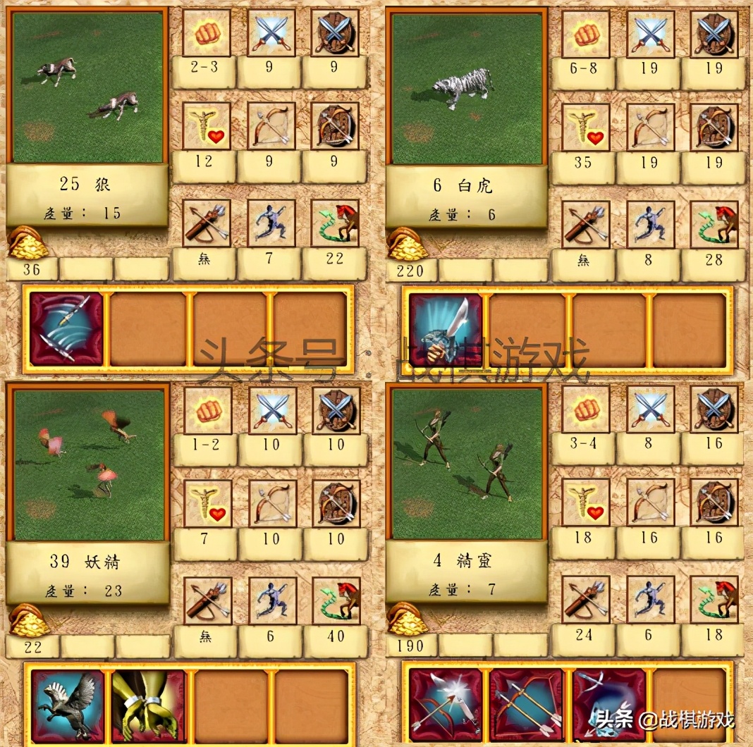 英雄无敌4自然族,英雄无敌6自然兵种