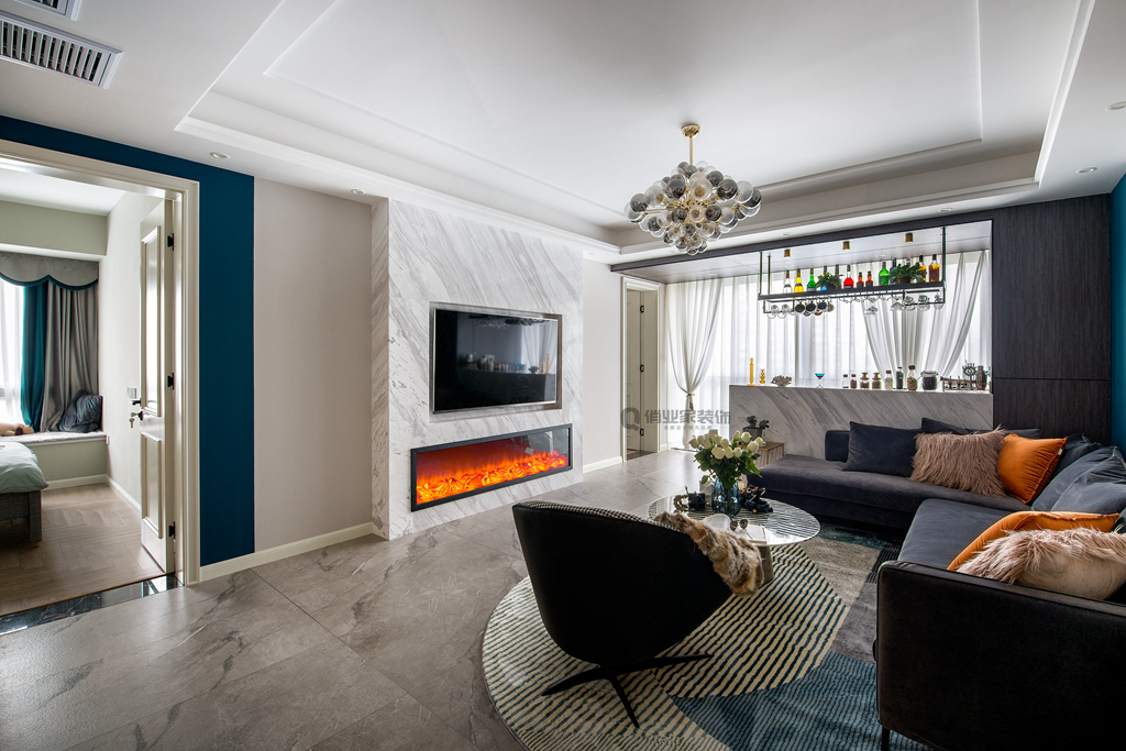 江景房装修现代轻奢风140平,90平米现代轻奢小户型25万