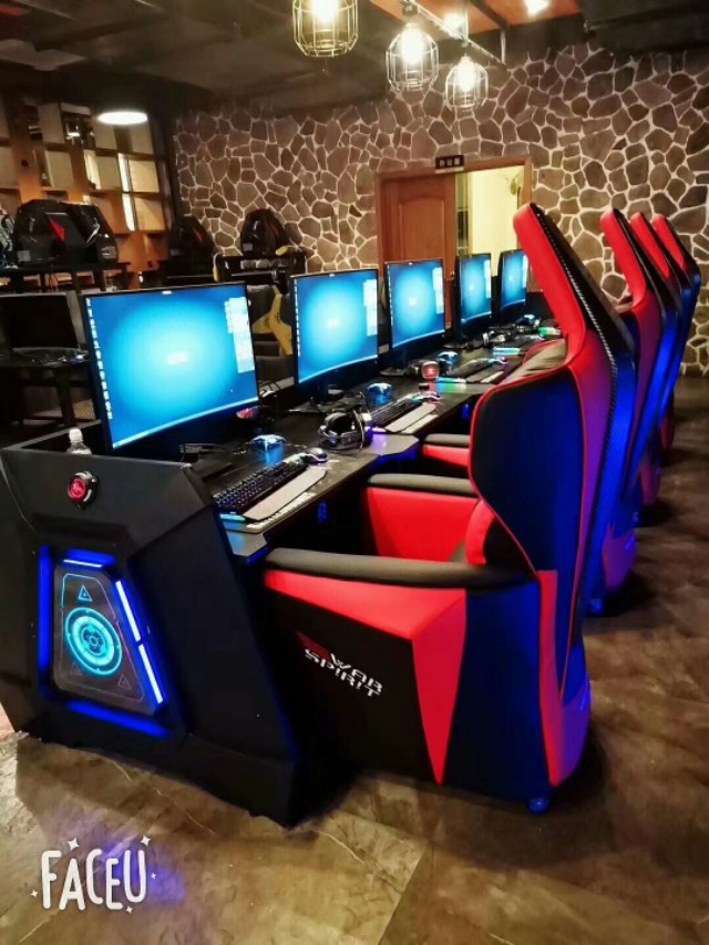 震升网咖家具工厂,震升网吧设计