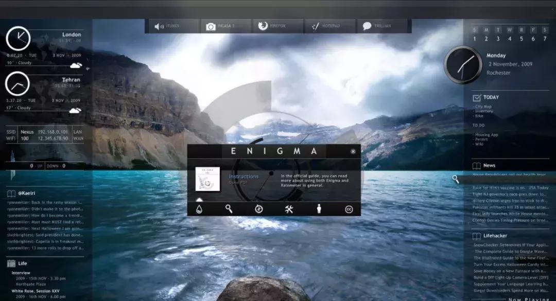 rainmeter桌面闪屏,电脑桌面雨滴动态壁纸