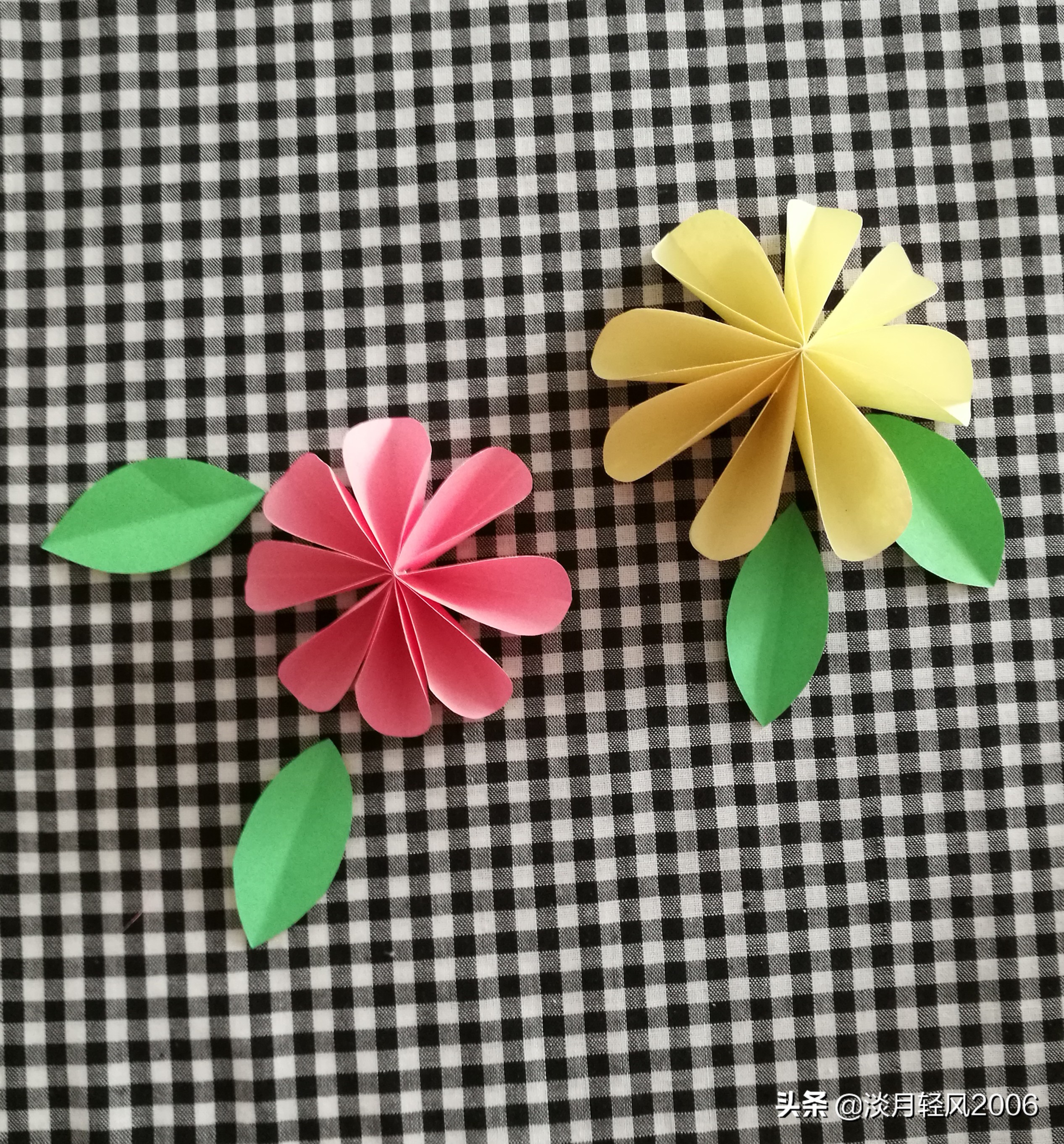 手工卡纸简单立体小花,彩色卡纸立体手工