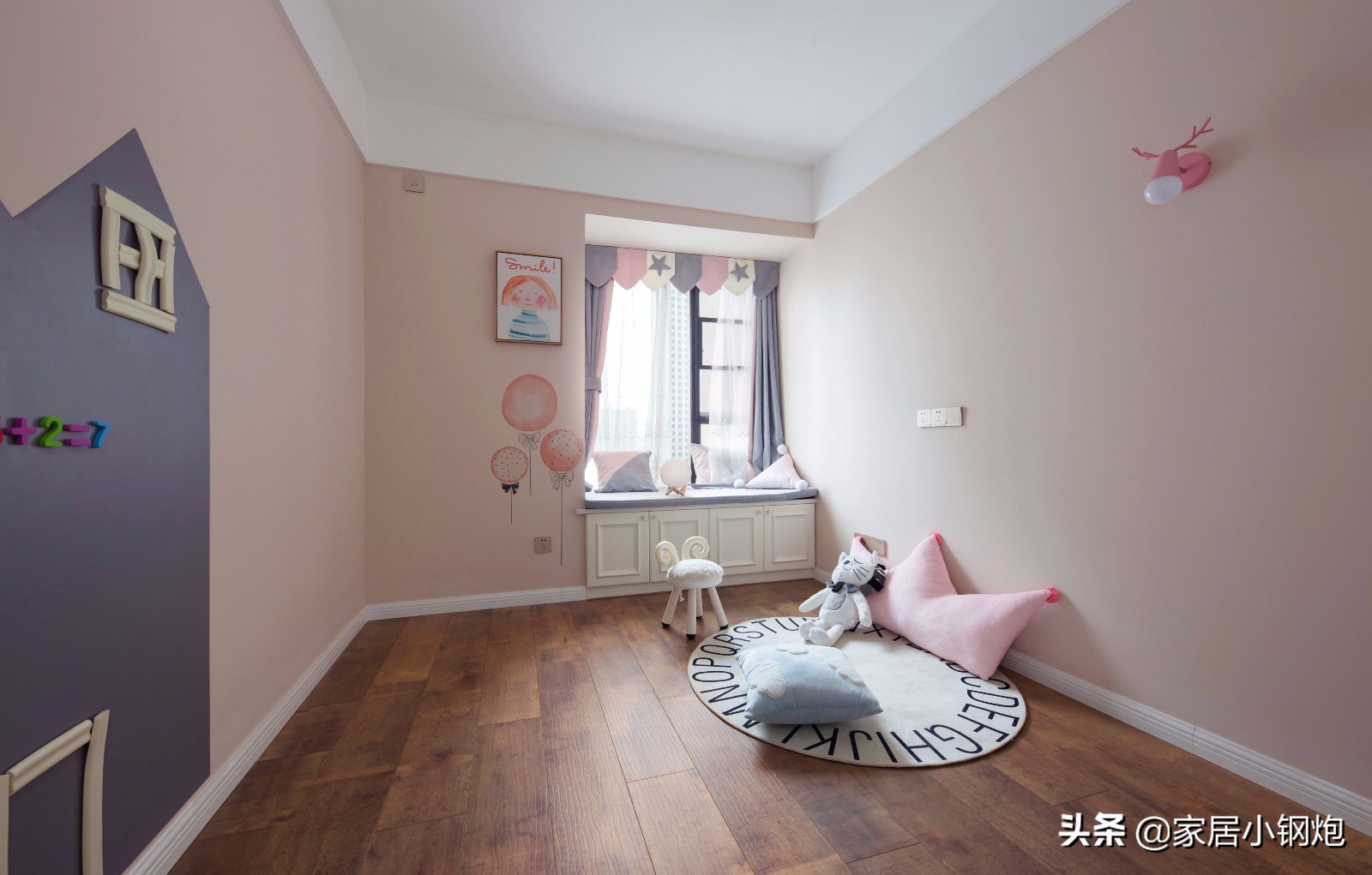 灰蓝背景墙效果图现代简约2021年,136平方现代风格大砖背景墙