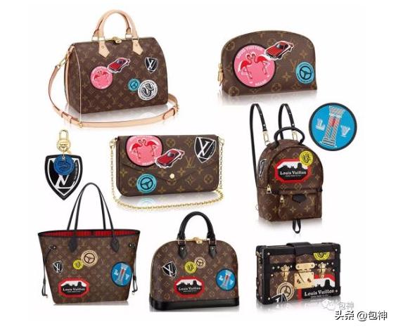 包神二手奢侈品,贴满徽章的包包lv