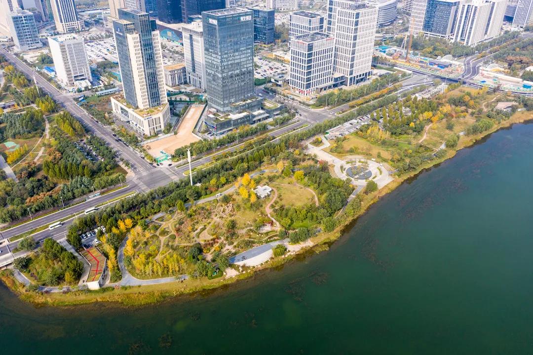 郑州市郑东新区花卉园林景观区,郑东新区象湖景观绿化工程