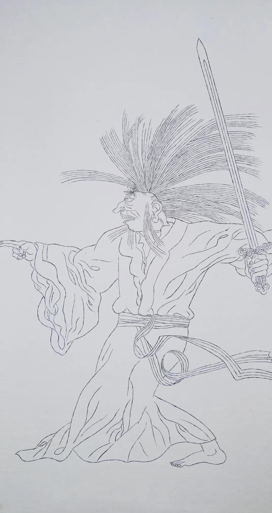 江南山水画白描,江南山水画工笔白描