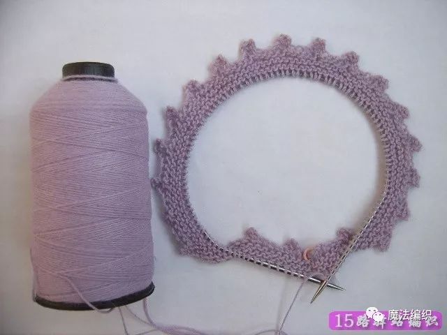 上下针的棒针收针方法,平针狗牙边收针法视频教程