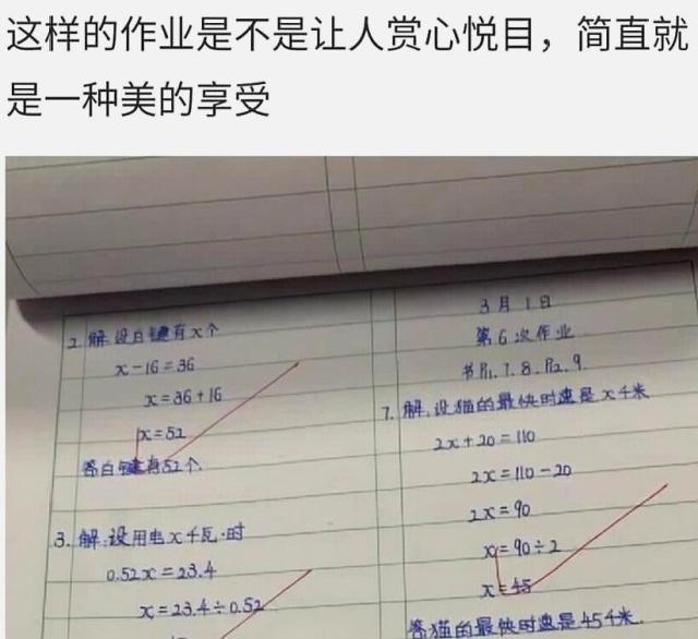 有种学霸做题的感觉,有一种学习叫做作业