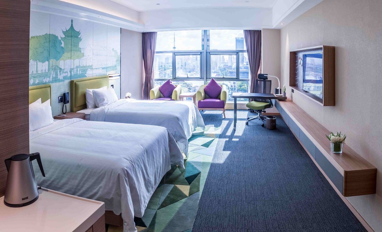 苏州希尔顿欢朋自助餐,住苏州希尔顿送东吴水韵