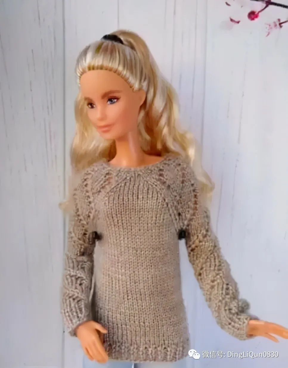 毛线编织芭比娃娃连衣裙图解,手工编织娃娃裙