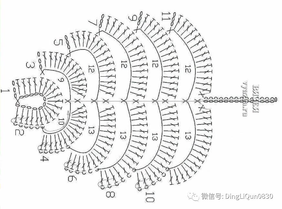 树叶钩针编织大全图解,树枝树叶的编织图解