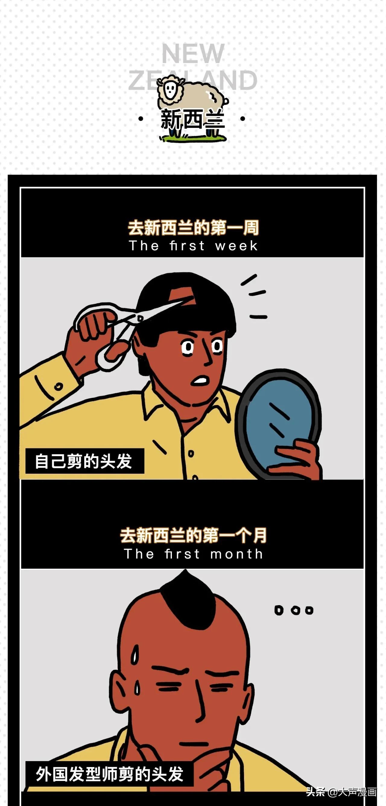 留学国外的第一天vs第一年（漫画）