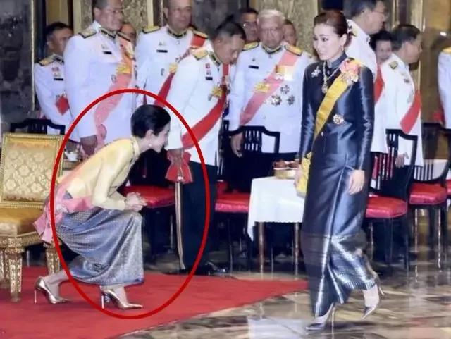 最新公务活动，诗妃坐次改变暗示地位改变，跪地卑微惹人怜