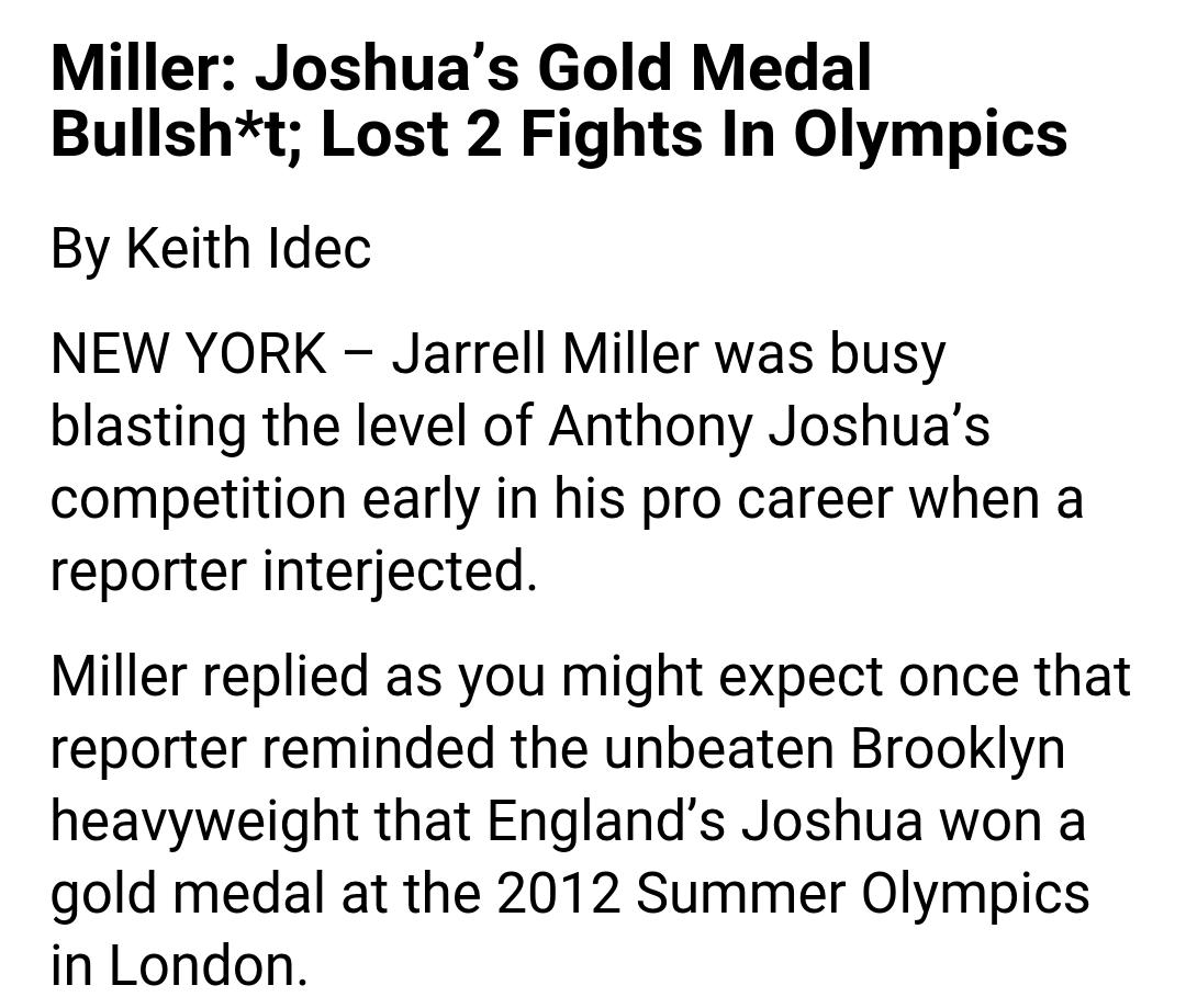 世界重量级第一人被曝丑闻！泰森接班人：约书亚靠黑哨奥运夺金