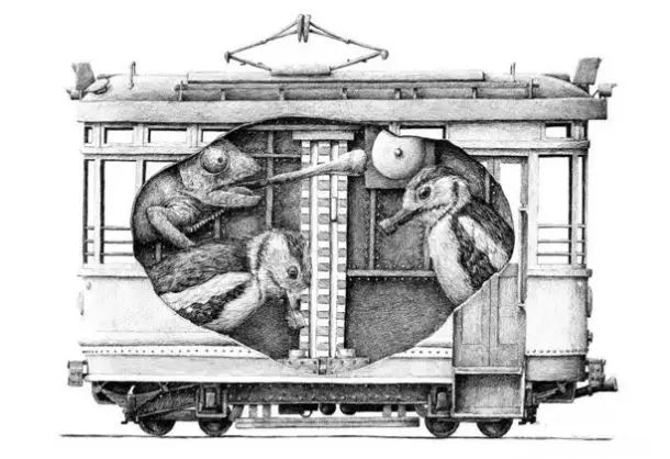 素描创意风景,创意性素描图片100张