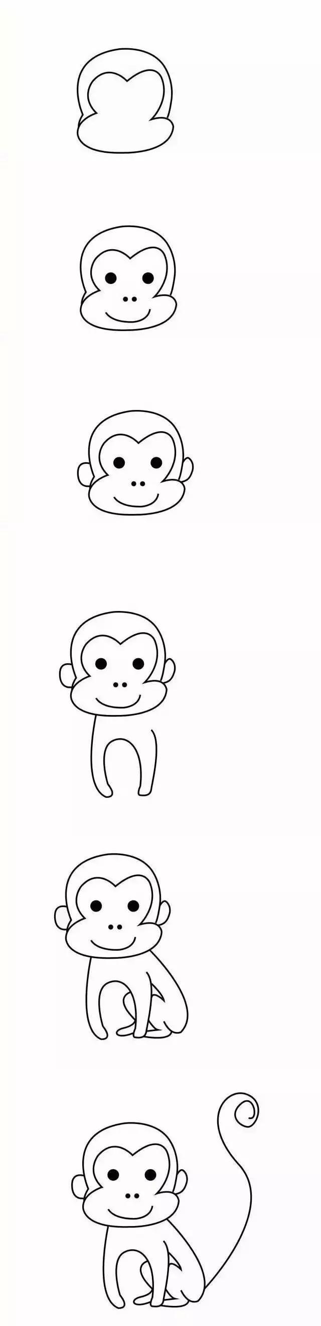 儿童简笔画入门动物4-6岁男孩,10000种超萌动物简笔画大全