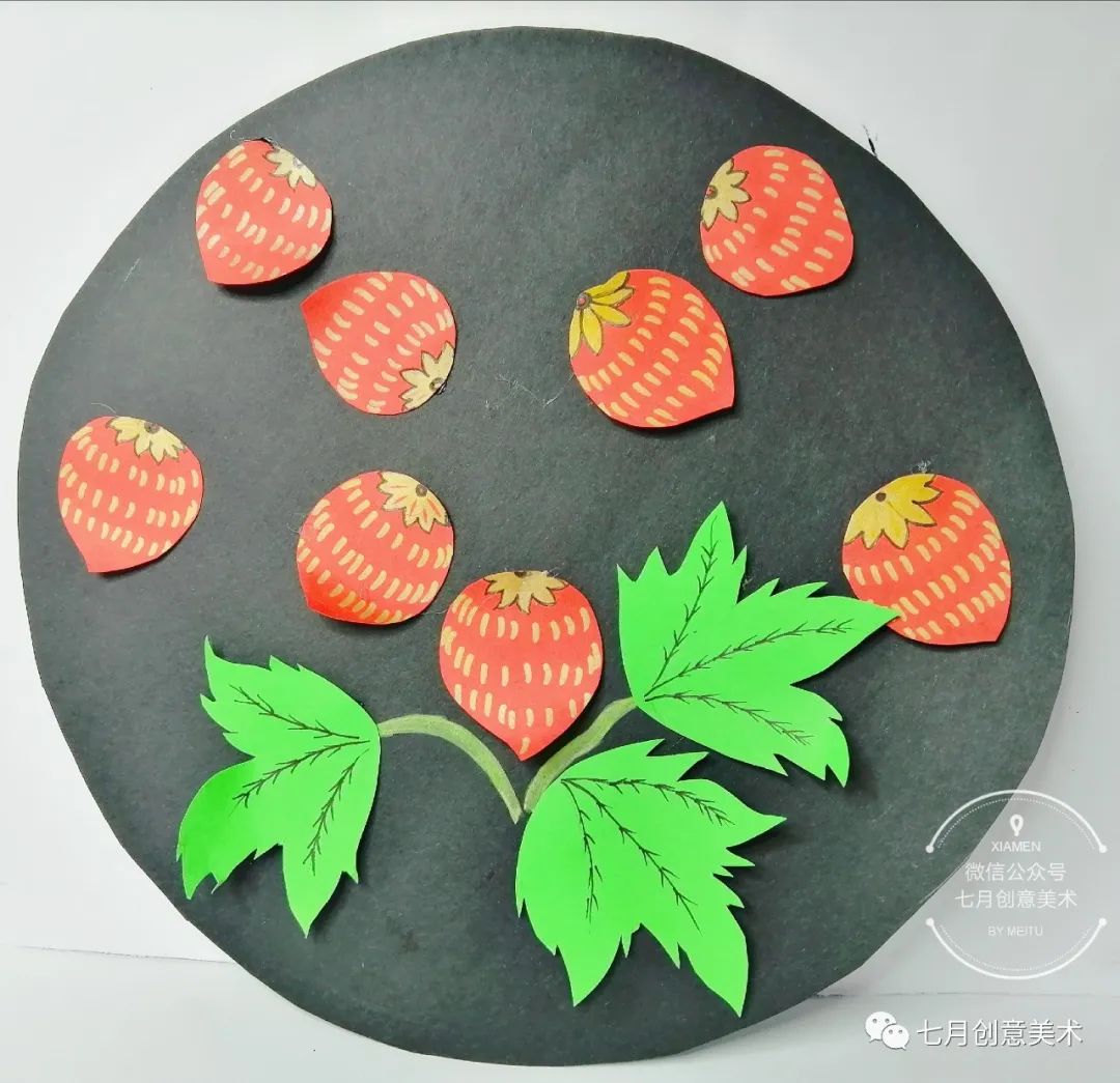 绘画教程草莓熊,创意画草莓教程