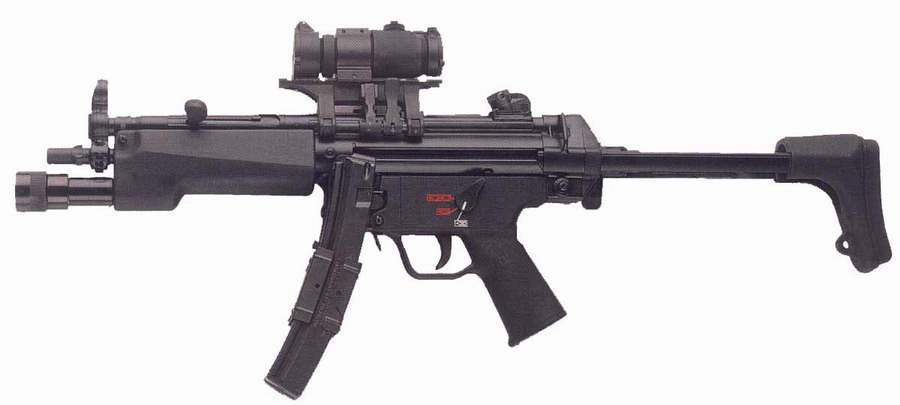 mp5冲锋枪0.45口径,现实中的mp5冲锋枪