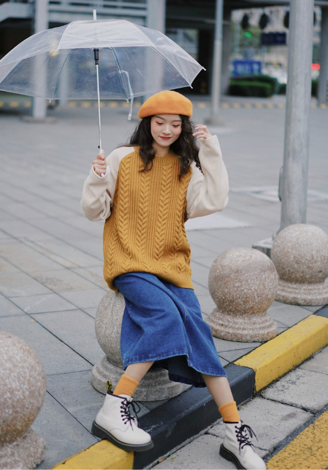 牛仔裙半身裙微胖显瘦长款,适合微胖女生的显瘦牛仔裙