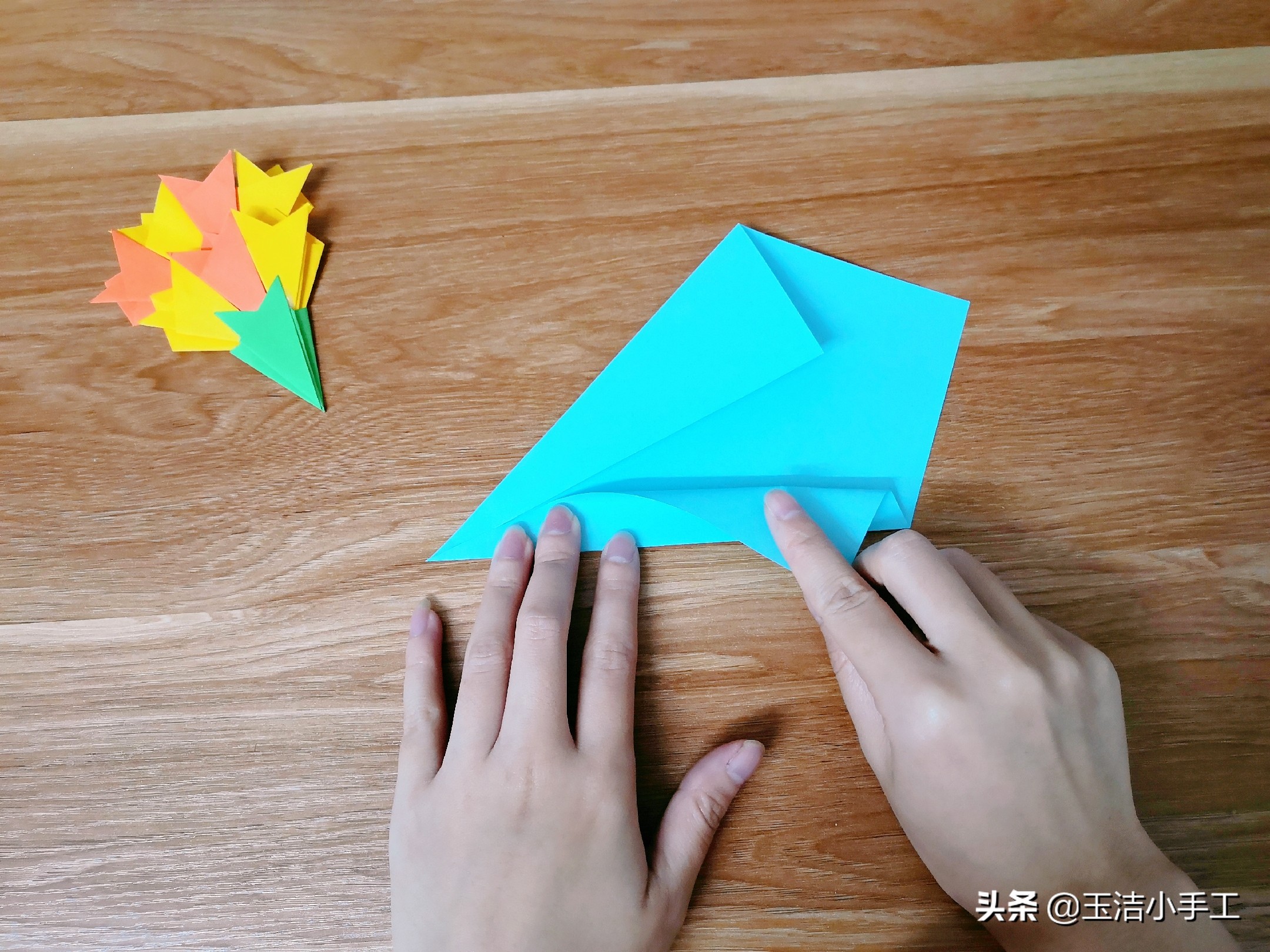 正方形的花束折纸大全简单又漂亮,立体折纸花束大全图解教程