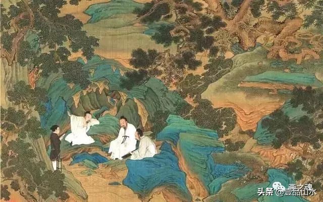 历代名家青绿山水画作品,历代青山绿水经典国画精品欣赏