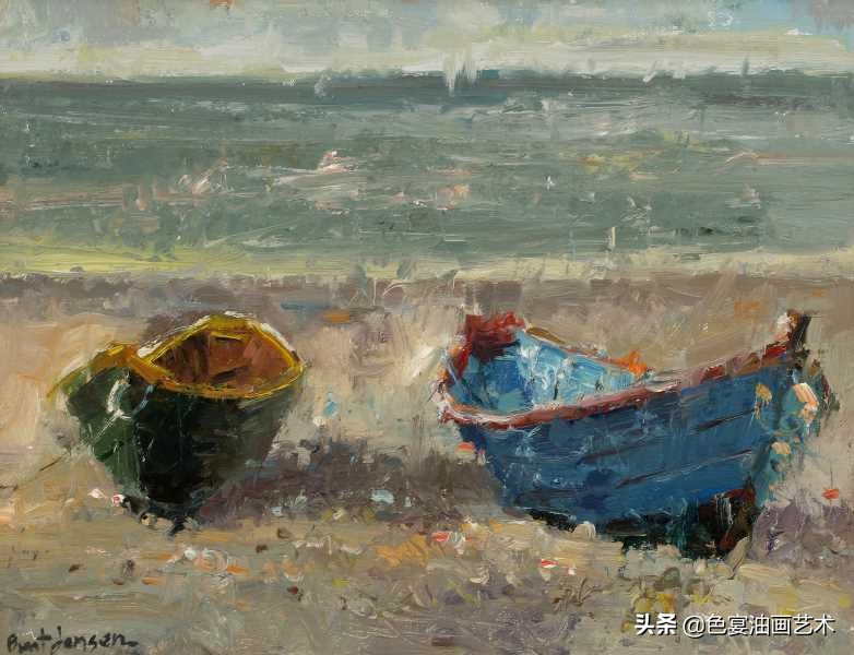 现代风景油画高清大图,后现代油画素材