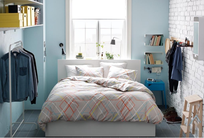 小户型卧室双人床怎么选,10平米卧室设计男生单人双人床