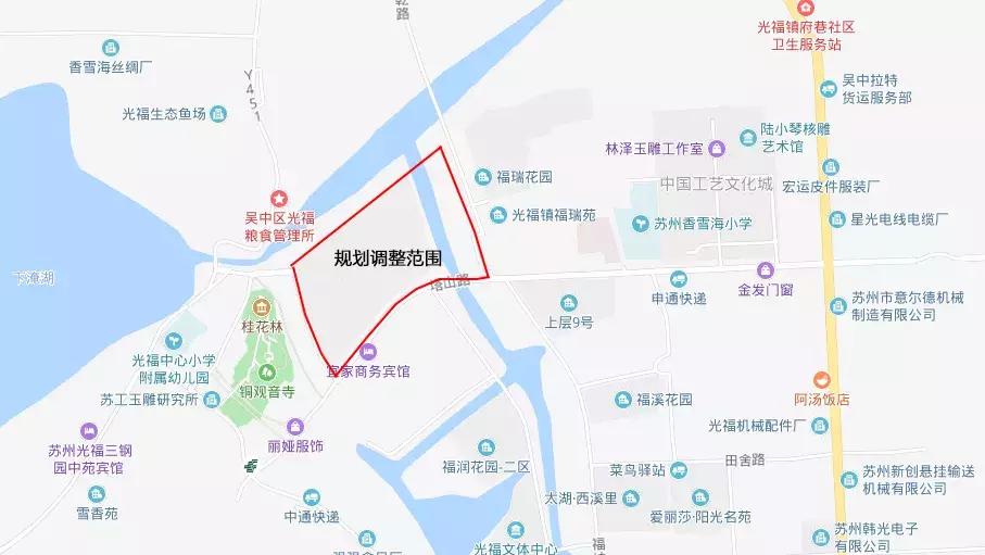 光福福利来了！西北地块控规调整将新增一块商服用地