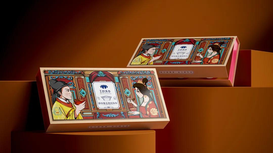 海鲜高端大气的包装,中国风海鲜包装设计