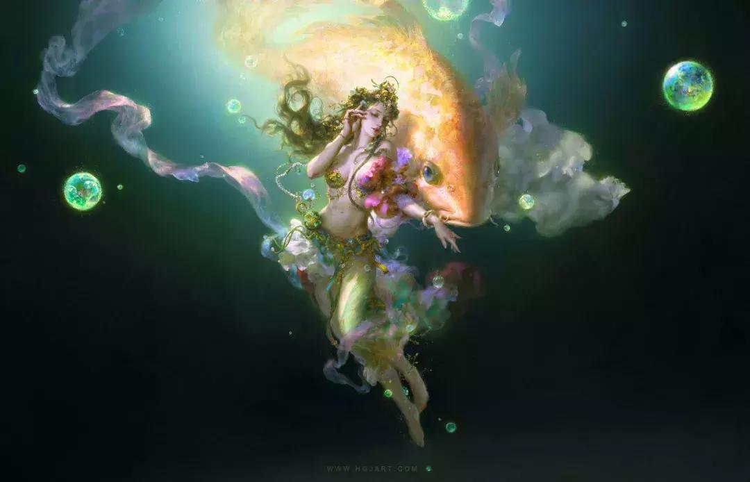 他的手绘原画太牛了，笔下美*欲人**欲飘仙，色调与笔感美煞无数网友