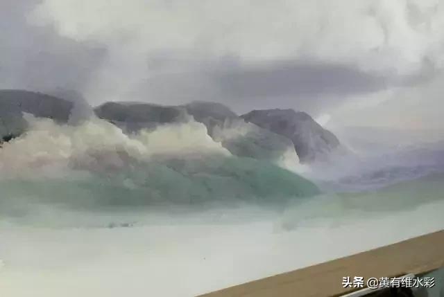 水彩画山风景入门,远山画法入门教程
