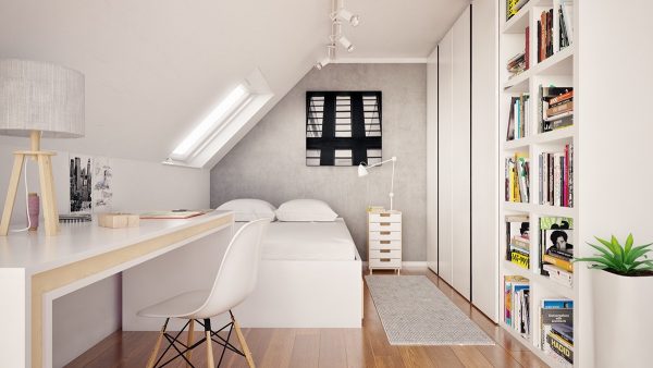 顶层带斜屋顶阁楼装修效果图,顶层阁楼斜屋顶设计效果图大全