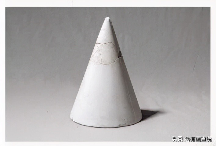 素描石膏体基础入门,素描圆锥基础入门