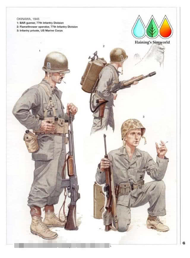 二战美军单兵装备迷彩服,二战美军装甲兵军服