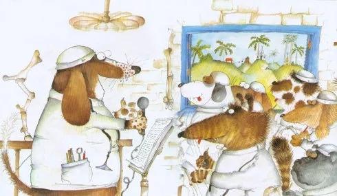 绘本故事大狗医生教案,健康卫生的简短绘本故事