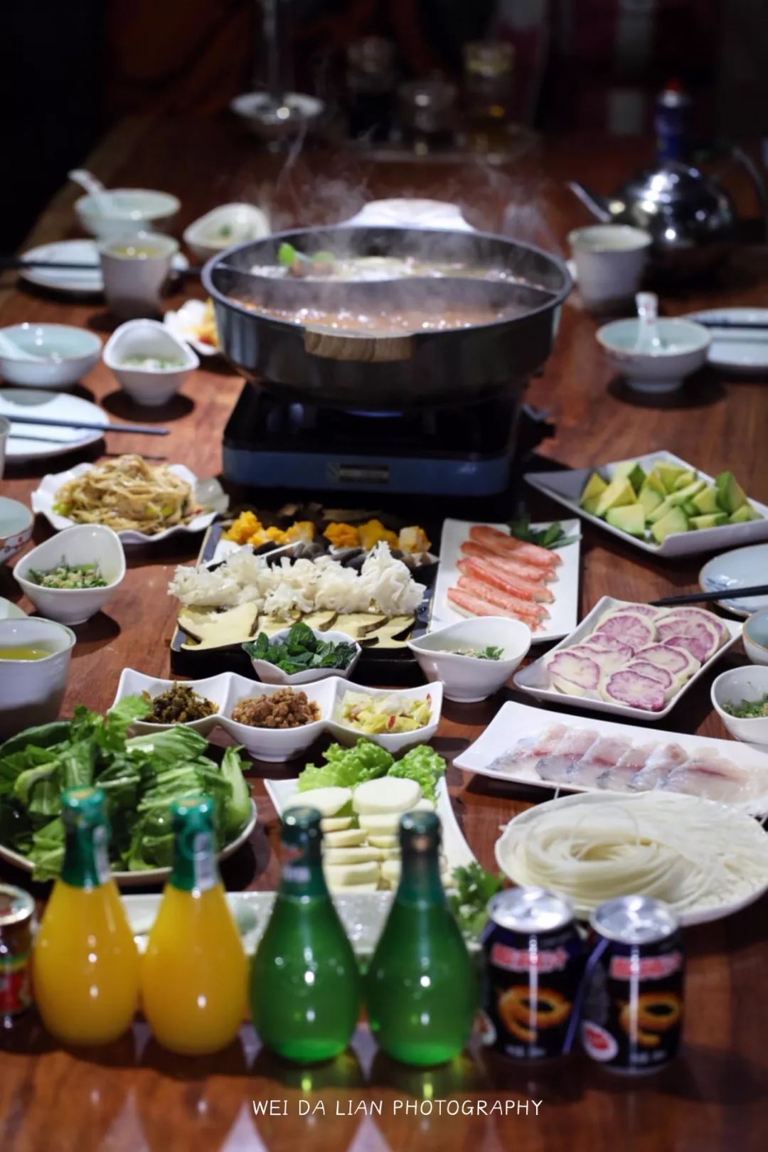 云南家常清汤火锅,云南美食汤锅火锅