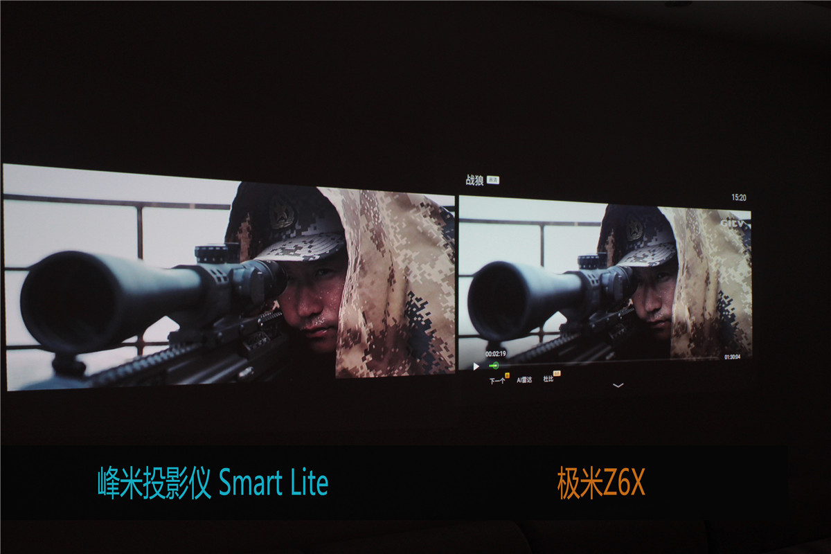 小米投影仪1代对比峰米smart,小米全色激光投影对比极米