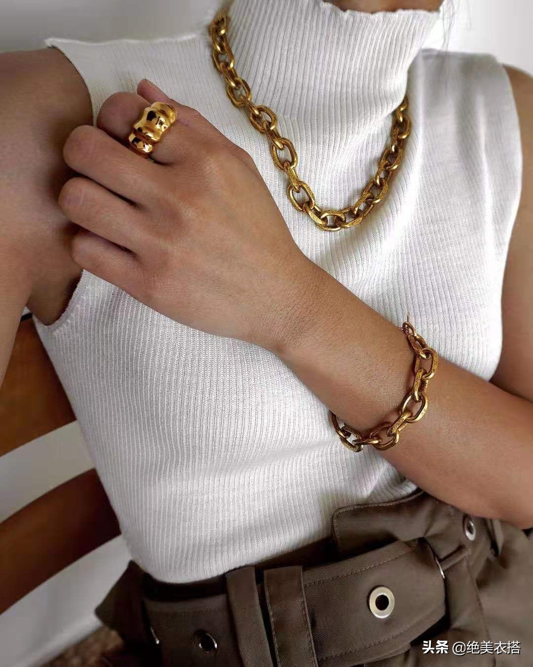 大金链怎么戴好看,土豪大金项链配墨镜