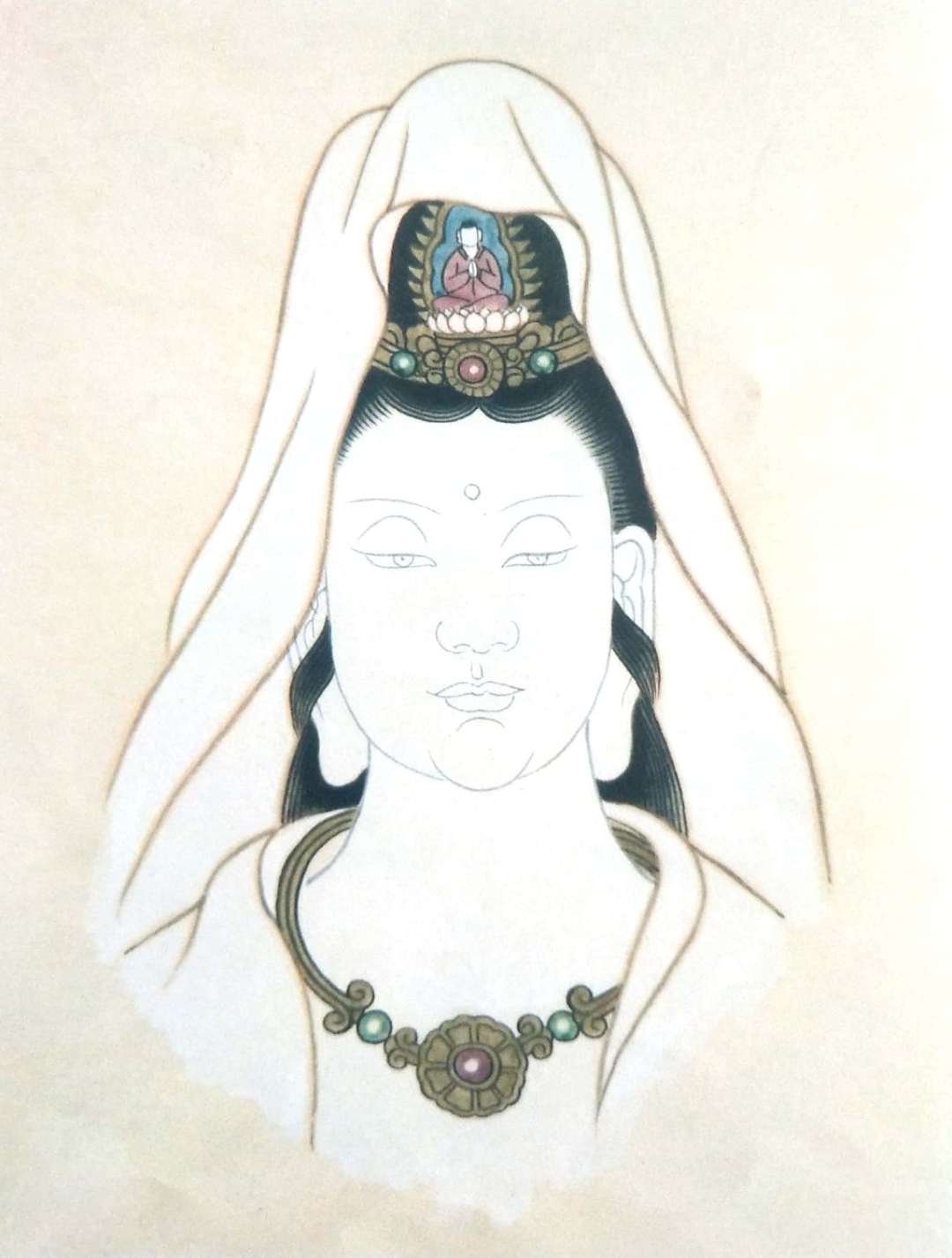 南无观世音菩萨图片国画,南无观世音菩萨绘画