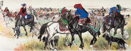 常玉群马图拍卖,常玉巨作群马首度亮相拍卖市场