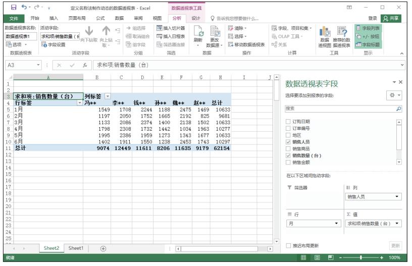 数据透视表做的动态图表,根据数据透视表做动态图表