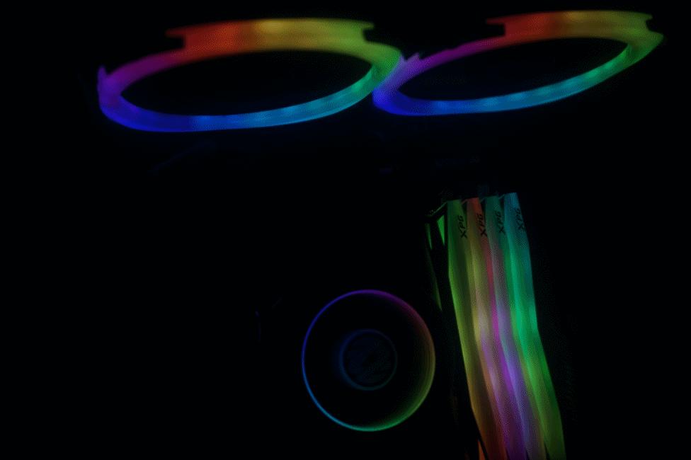 科技以灯为本,3600X+B450+BMR-24水冷+大水牛铁血战士机箱装机秀