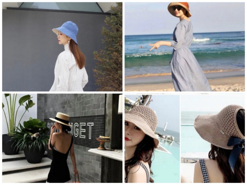 时尚优雅简约的遮阳帽与你一起感受夏日里的阳光