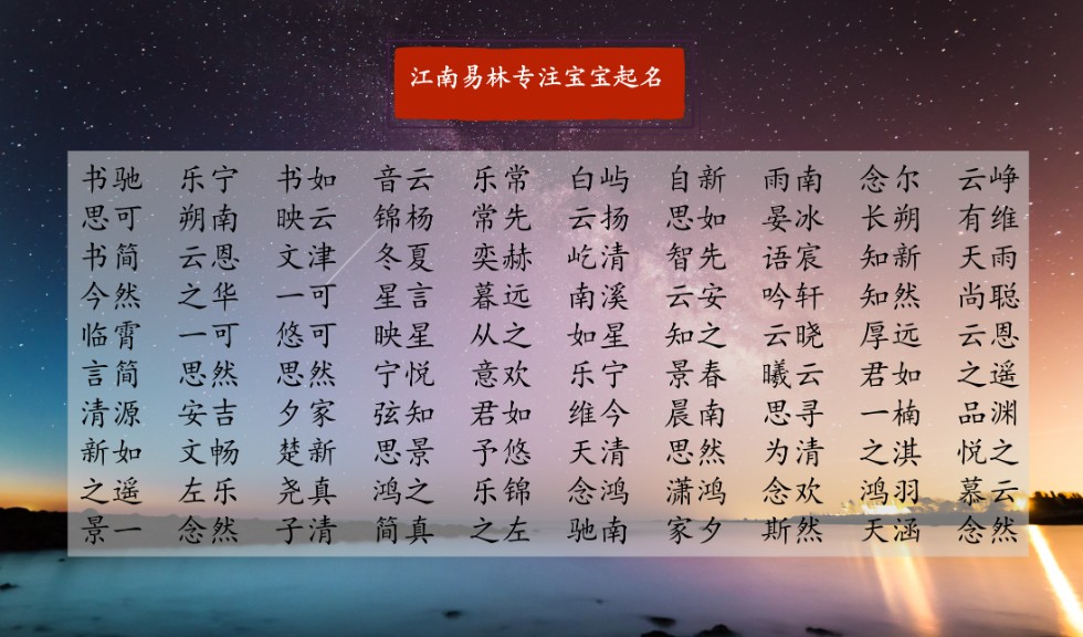 好名好运最新起名宝典,起名好字好名推荐