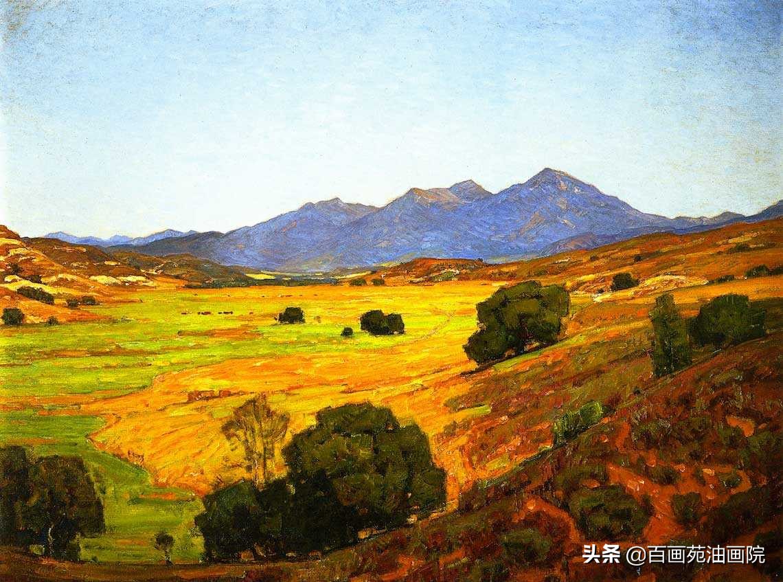 风景油画色彩的基础知识,阿尔卑斯山风景油画