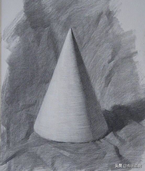 素描石膏体基础入门,素描圆锥基础入门