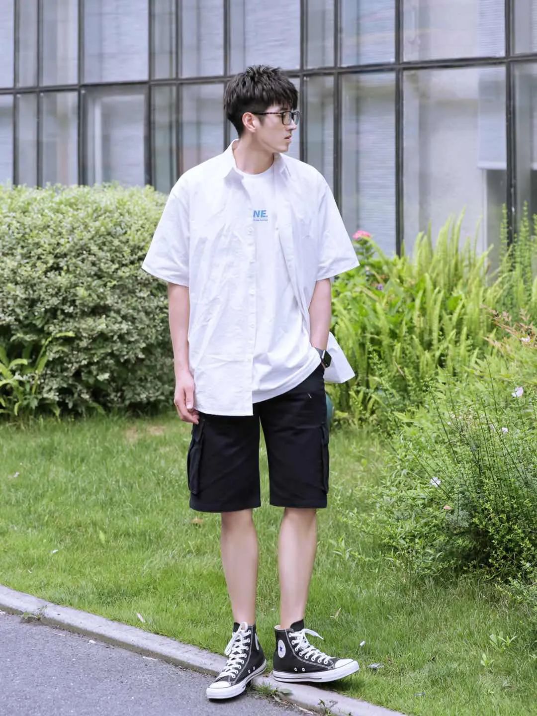 穿搭初恋裤子,初恋穿匡威