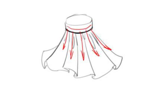 二次元必学画法！布褶材质绘制技巧！画出好看的二次元人物