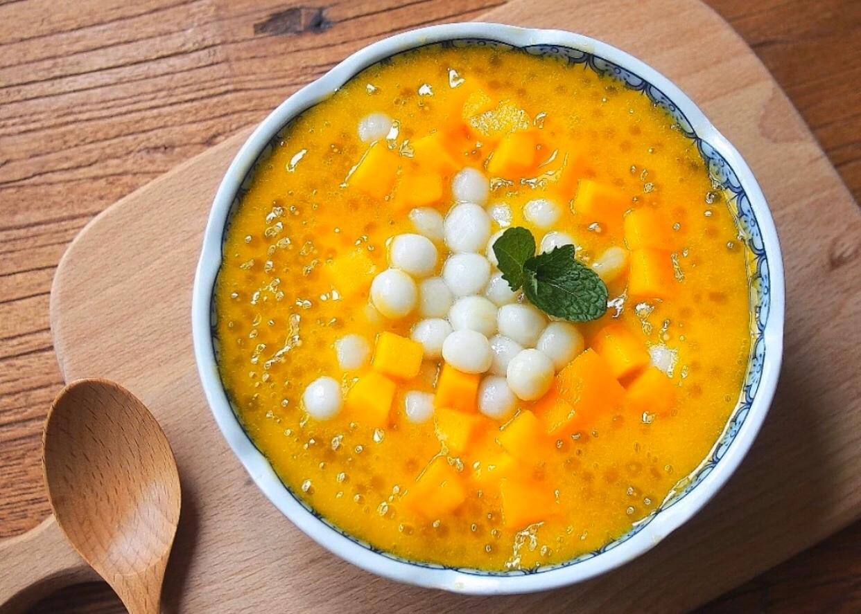 甜品店多芒小丸子的做法,香港芒果丸子怎么做好吃